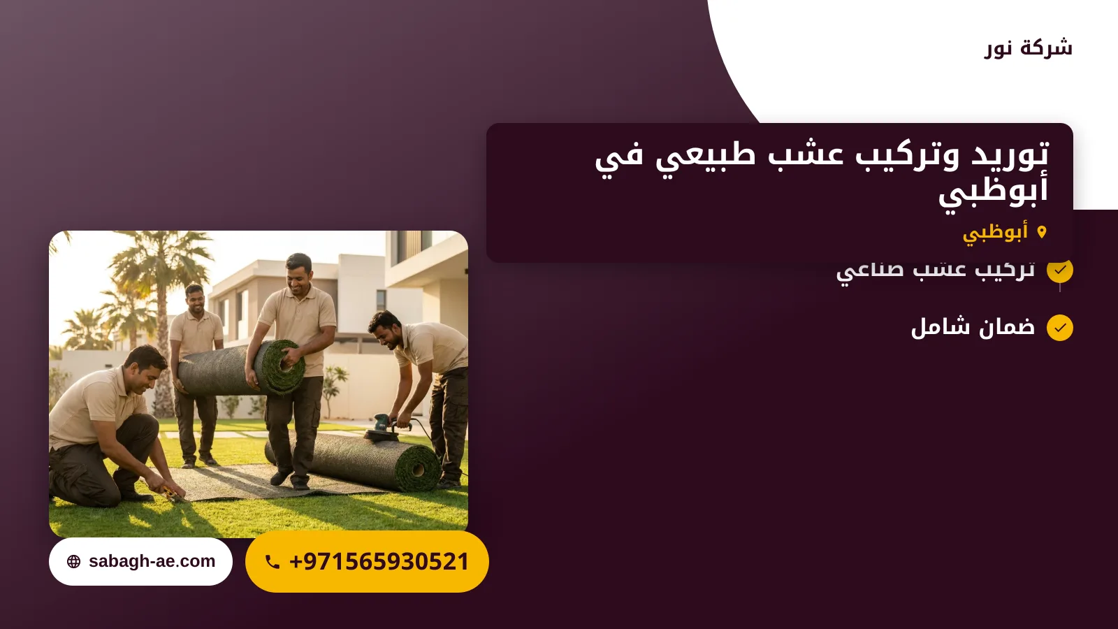 صورة توريد وتركيب عشب طبيعي في أبوظبي: لمسة خضراء لمحيطك الخارجي